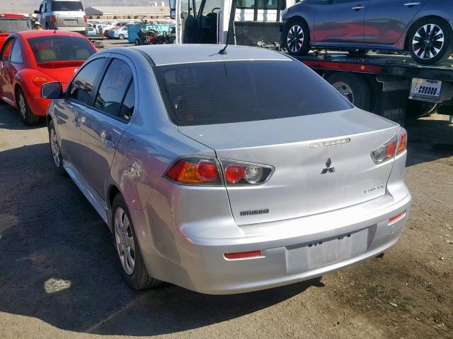 JA32U2FU3DU016595 - 2013 MITSUBISHI LANCER ES/ SILVER photo 3