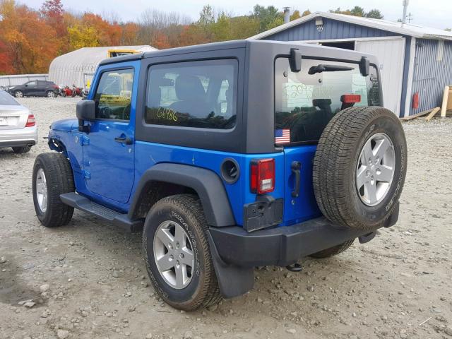 1C4AJWAG2FL597868 - 2015 JEEP WRANGLER S BLUE photo 3