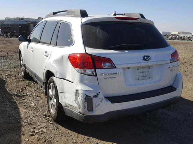 4S4BRDKC9B2322183 - 2011 SUBARU OUTBACK 3. WHITE photo 3