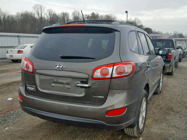 5XYZKDAG5CG167361 - 2012 HYUNDAI SANTA FE L GRAY photo 4