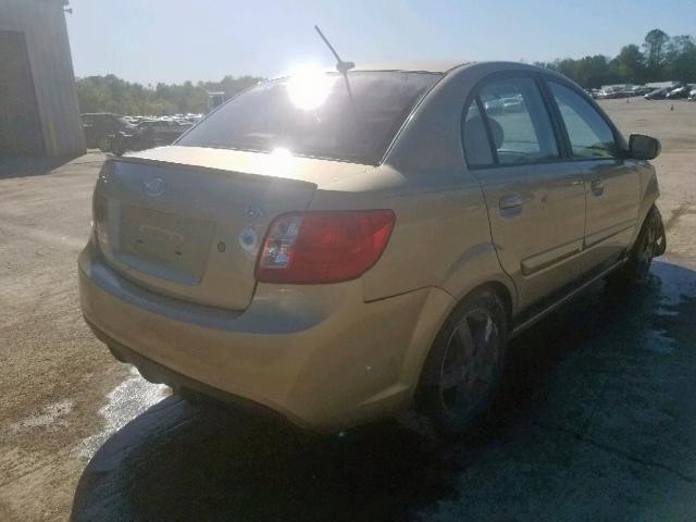 KNADH4A31A6601228 - 2010 KIA RIO LX GOLD photo 4