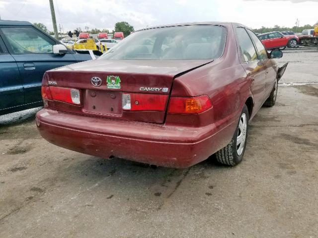 JT2BG28K4Y0501015 - 2000 TOYOTA CAMRY LE RED photo 4