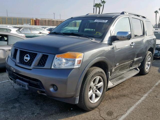 5N1AA08D68N624730 - 2008 NISSAN ARMADA SE GRAY photo 2