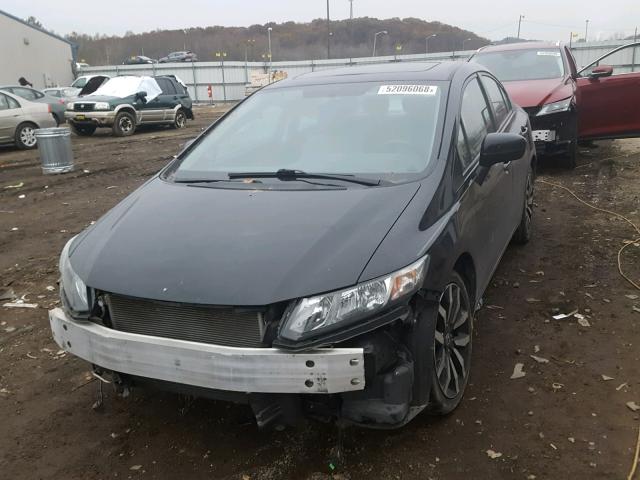 2HGFB2F95EH550921 - 2014 HONDA CIVIC EXL BLACK photo 2