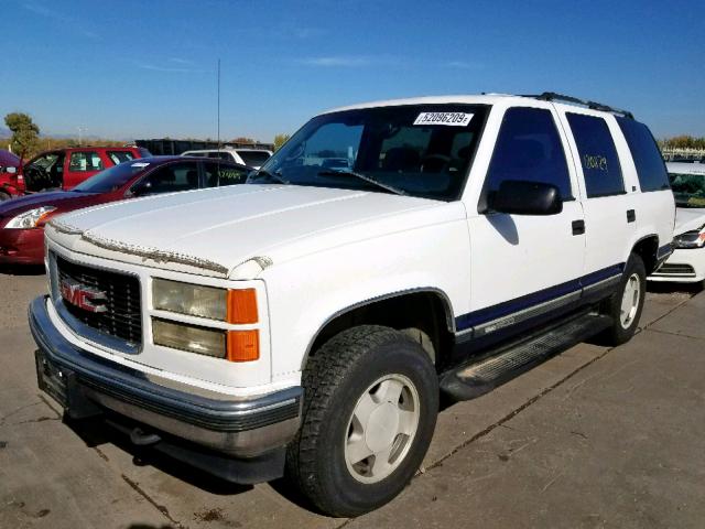 1GKEK13R8VJ716828 - 1997 GMC YUKON WHITE photo 2