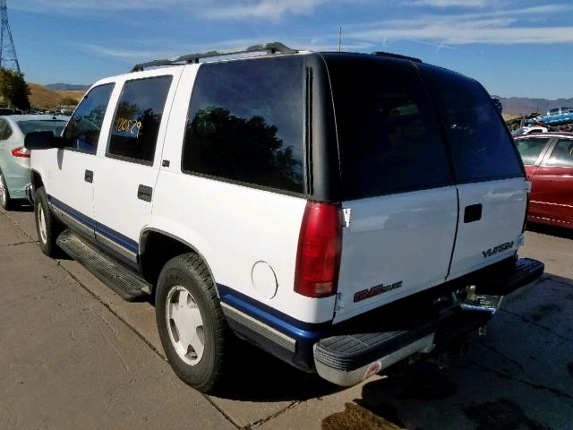 1GKEK13R8VJ716828 - 1997 GMC YUKON WHITE photo 3