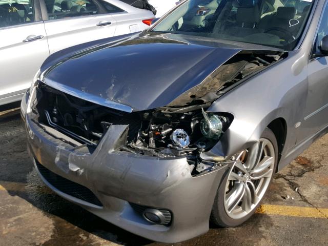 JN1CY0AP2AM911333 - 2010 INFINITI M35 BASE GRAY photo 9