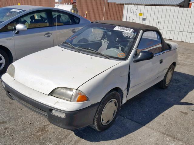 JG1MR3369PK209138 - 1993 GEO METRO LSI WHITE photo 2