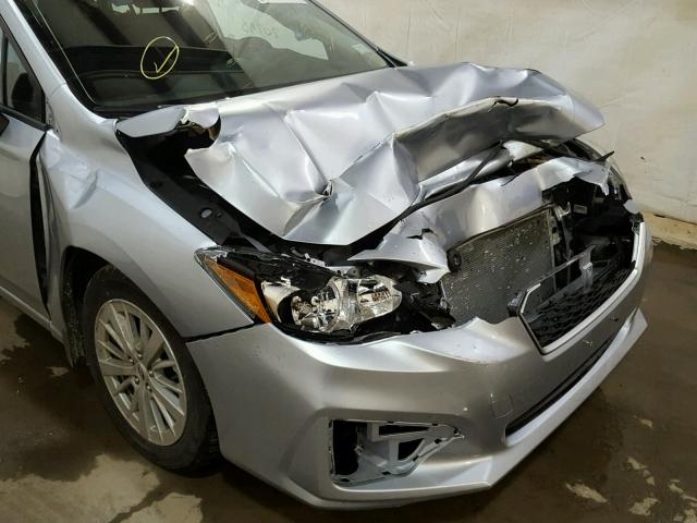 4S3GTAD67H3718861 - 2017 SUBARU IMPREZA PR SILVER photo 9