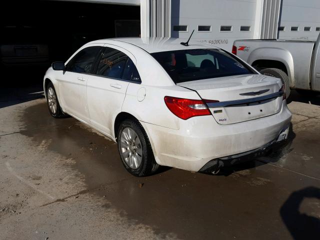 1C3CCBAG3DN599808 - 2013 CHRYSLER 200 LX WHITE photo 3