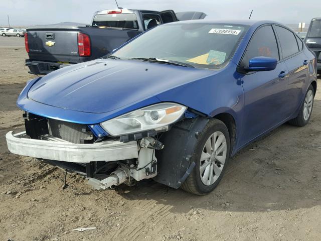 1C3CDFDH5ED791506 - 2014 DODGE DART SE AE BLUE photo 2