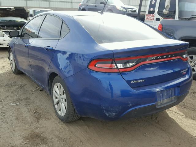 1C3CDFDH5ED791506 - 2014 DODGE DART SE AE BLUE photo 3