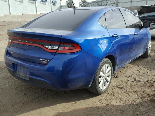 1C3CDFDH5ED791506 - 2014 DODGE DART SE AE BLUE photo 4