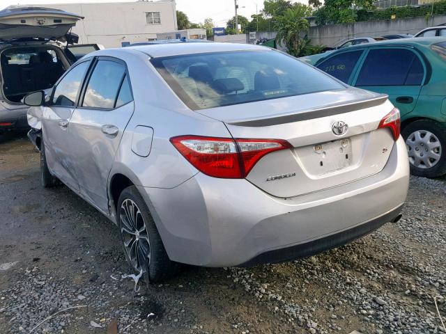 5YFBURHEXGP470084 - 2016 TOYOTA COROLLA L SILVER photo 3