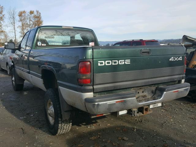 3B7KF236X1G176019 - 2001 DODGE RAM 2500 GREEN photo 3