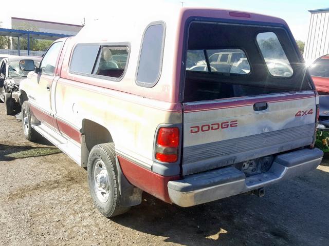 1B7JF26Z4RS580682 - 1994 DODGE RAM 2500 MAROON photo 3