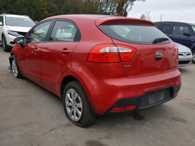 KNADM5A31C6027377 - 2012 KIA RIO LX RED photo 3