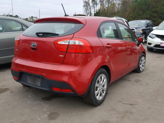 KNADM5A31C6027377 - 2012 KIA RIO LX RED photo 4