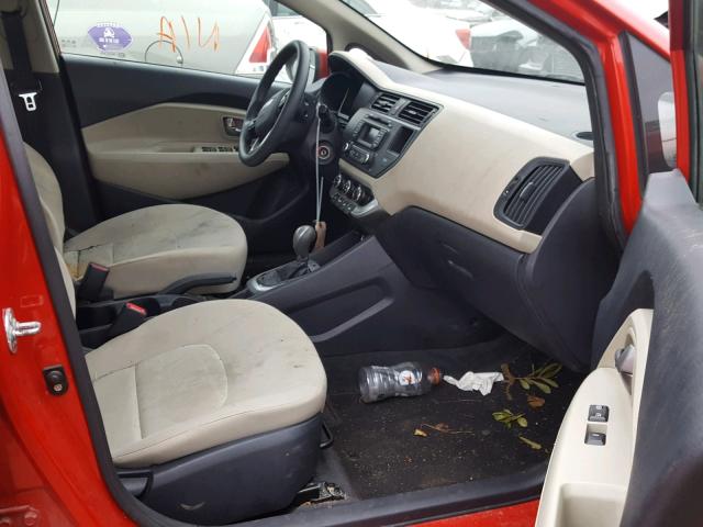 KNADM5A31C6027377 - 2012 KIA RIO LX RED photo 5