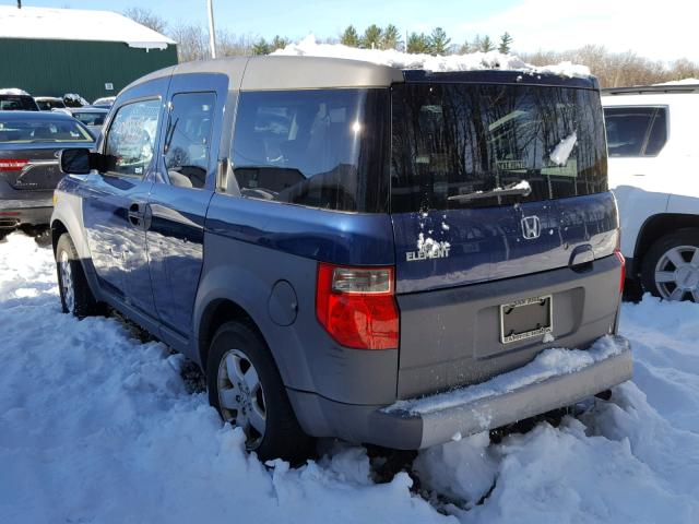 5J6YH28593L009901 - 2003 HONDA ELEMENT EX BLUE photo 3