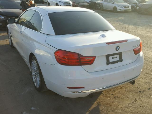 WBA3T3C52EP737600 - 2014 BMW 435 I WHITE photo 3