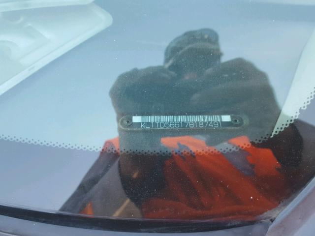 KL1TD56617B187491 - 2007 CHEVROLET AVEO BASE Mavi foto 10