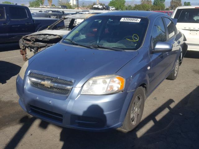 KL1TD56617B187491 - 2007 CHEVROLET AVEO BASE Mavi foto 2