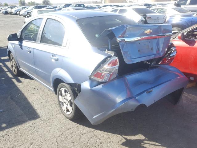 KL1TD56617B187491 - 2007 CHEVROLET AVEO BASE Mavi foto 3