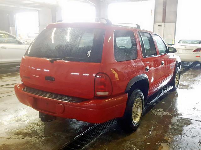 1B4HR28Y4XF701773 - 1999 DODGE DURANGO RED photo 4