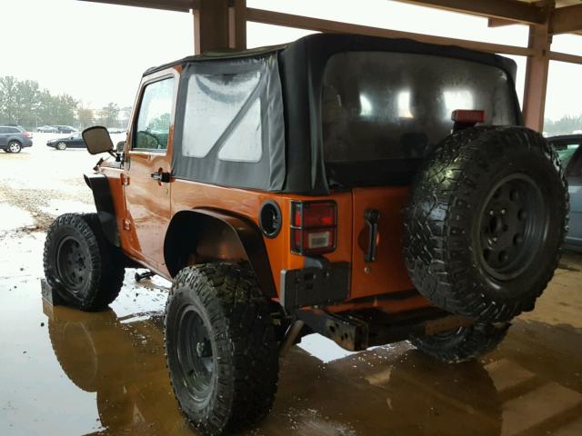 1J4AA2D19BL521259 - 2011 JEEP WRANGLER S ORANGE photo 3