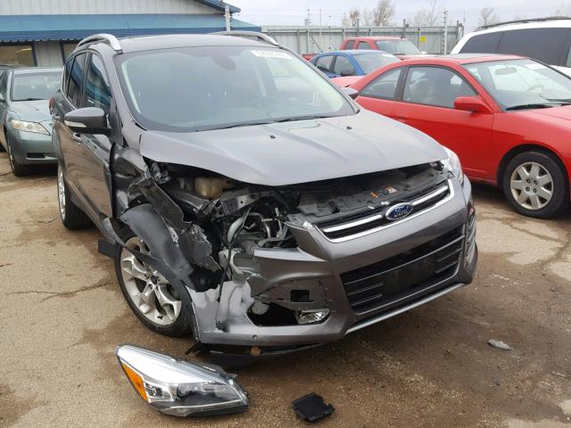 1FMCU0JX3EUB69891 - 2014 FORD ESCAPE TIT GRAY photo 1