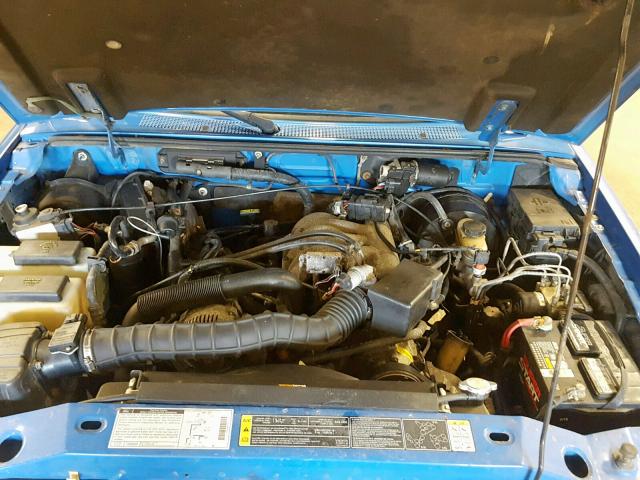 1FTYR11UX1PA61106 - 2001 FORD RANGER BLUE photo 7