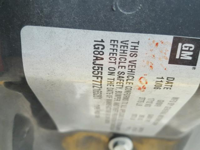 1G8AJ55F77Z165281 - 2007 SATURN ION LEVEL WHITE photo 10