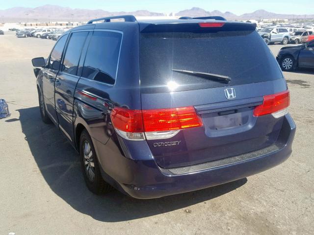 5FNRL38749B006156 - 2009 HONDA ODYSSEY EX BLUE photo 3