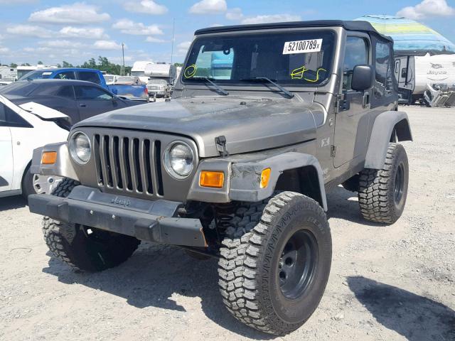 1J4FA39S66P742698 - 2006 JEEP WRANGLER X BROWN photo 2