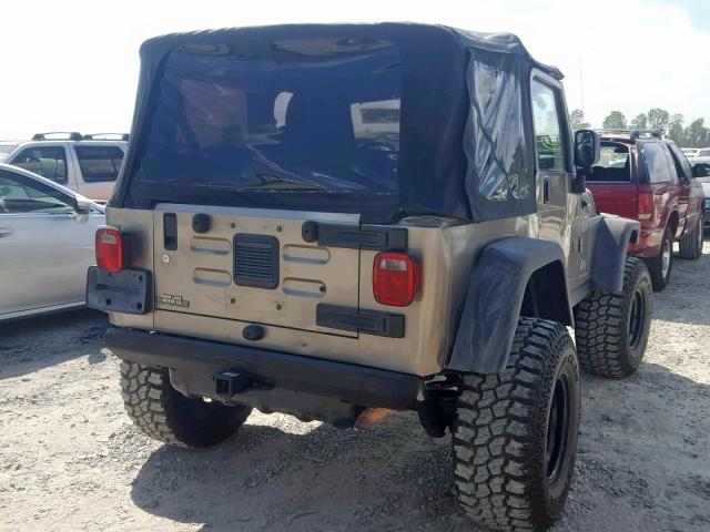 1J4FA39S66P742698 - 2006 JEEP WRANGLER X BROWN photo 4