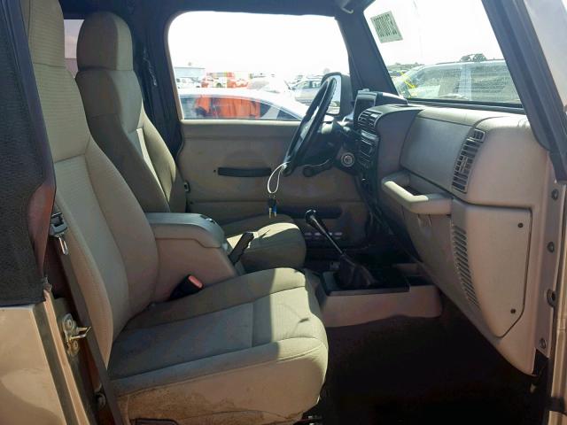 1J4FA39S66P742698 - 2006 JEEP WRANGLER X BROWN photo 5