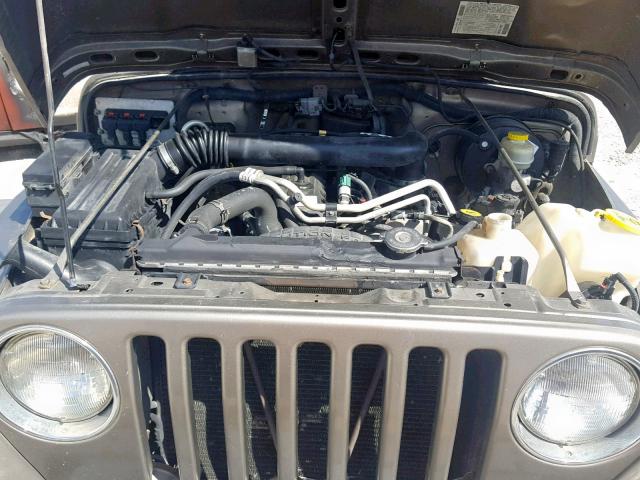 1J4FA39S66P742698 - 2006 JEEP WRANGLER X BROWN photo 7