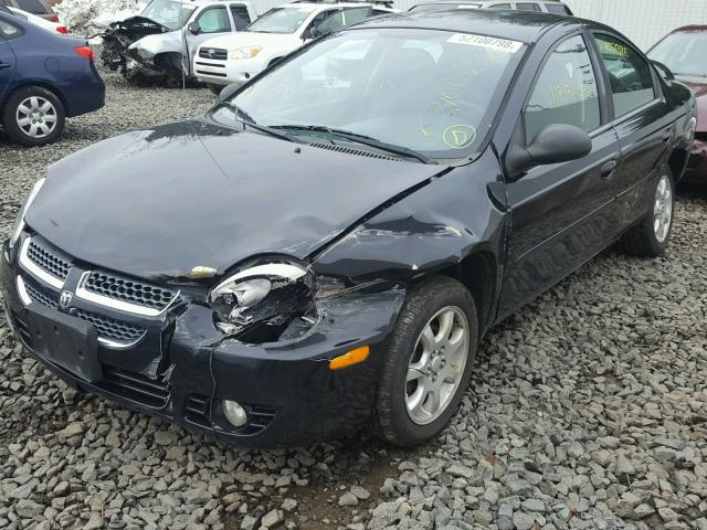 1B3ES56C84D641833 - 2004 DODGE NEON SXT BLACK photo 2