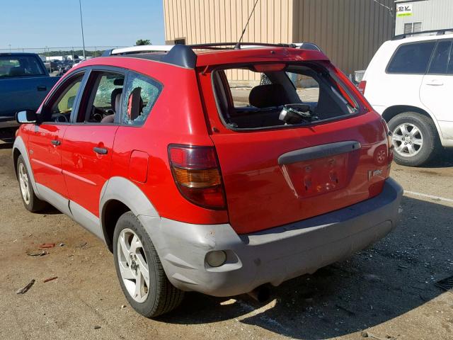 5Y2SL62843Z432211 - 2003 PONTIAC VIBE RED photo 3