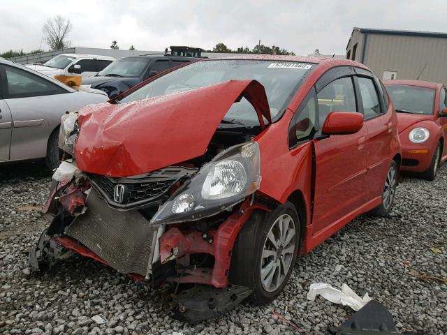 JHMGE8H55DC064732 - 2013 HONDA FIT SPORT RED photo 2