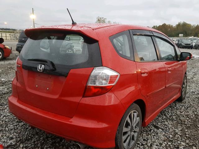 JHMGE8H55DC064732 - 2013 HONDA FIT SPORT RED photo 4