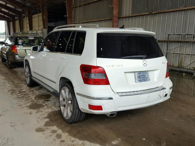 WDCGG8HB0AF328638 - 2010 MERCEDES-BENZ GLK 350 4M WHITE photo 3