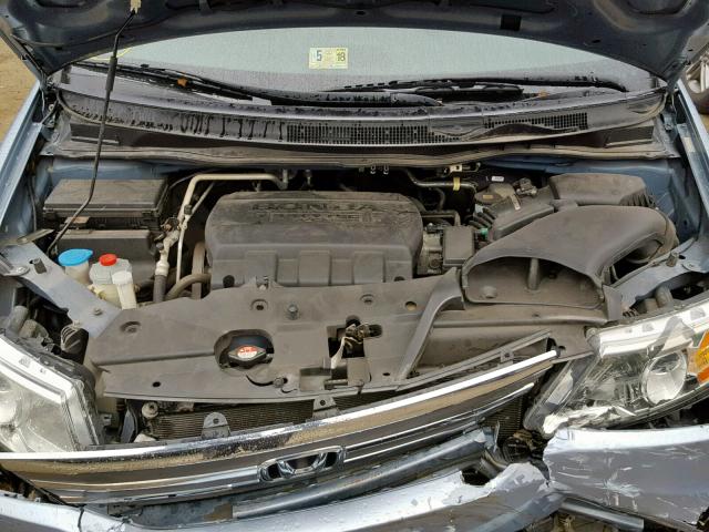 5FNRL5H46BB014797 - 2011 HONDA ODYSSEY EX BLUE photo 7