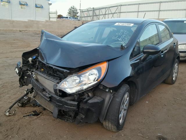 KNADM5A33D6185737 - 2013 KIA RIO LX BLACK photo 2