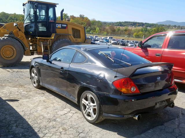 KMHHN65FX3U030118 - 2003 HYUNDAI TIBURON GT BLACK photo 3