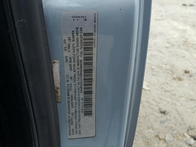 3VWRG31Y39M408458 - 2009 VOLKSWAGEN NEW BEETLE 蓝色 照片 10