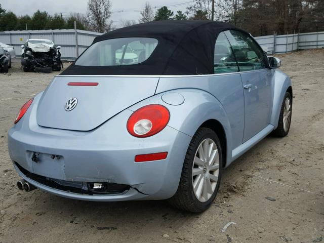 3VWRG31Y39M408458 - 2009 VOLKSWAGEN NEW BEETLE 蓝色 照片 4