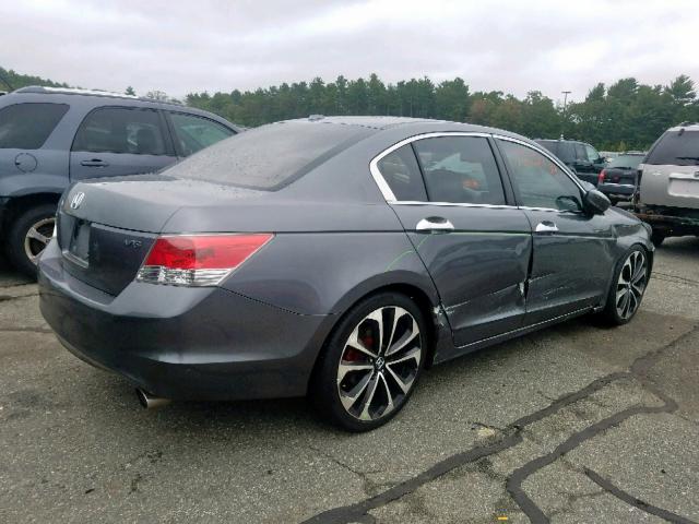 1HGCP36819A022590 - 2009 HONDA ACCORD EXL GRAY photo 4