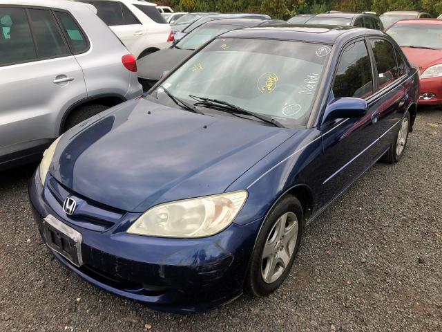 2HGES26795H563875 - 2005 HONDA CIVIC EX BLUE photo 2